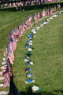 Graves Honored with Flowers