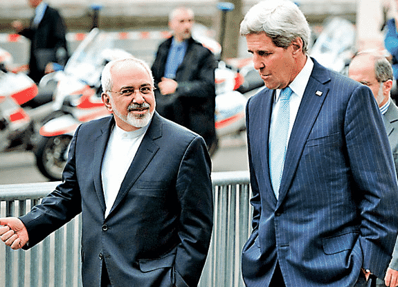 US Secretary of State John Kerry with His Iranian Counterpart, Mohammad Javad Zarif.